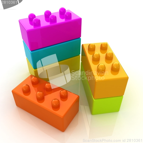 Image of Building blocks on white 