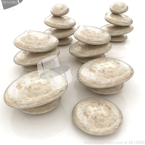 Image of Glossy spa stones. 3d icon 