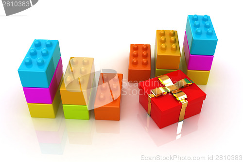 Image of educational toy and gift isolated on white background 