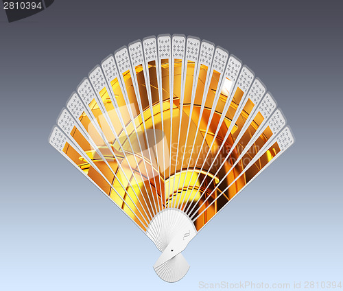 Image of Colorful hand fan