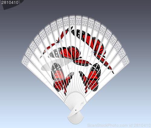 Image of Colorful hand fan