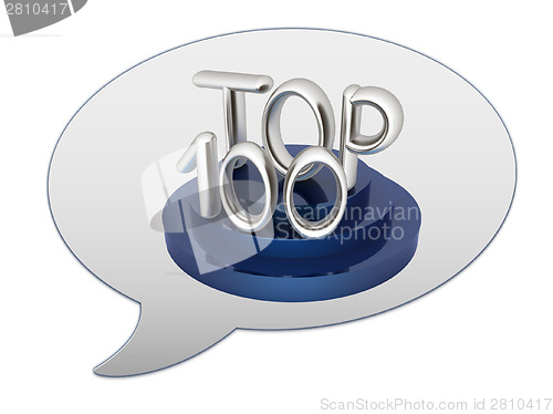 Image of messenger window icon. Top hundred