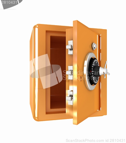 Image of Security metal safe with empty space inside 