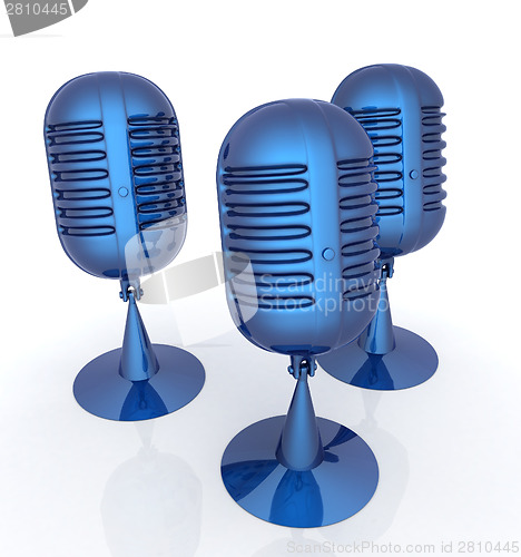 Image of 3d rendering of a microphones