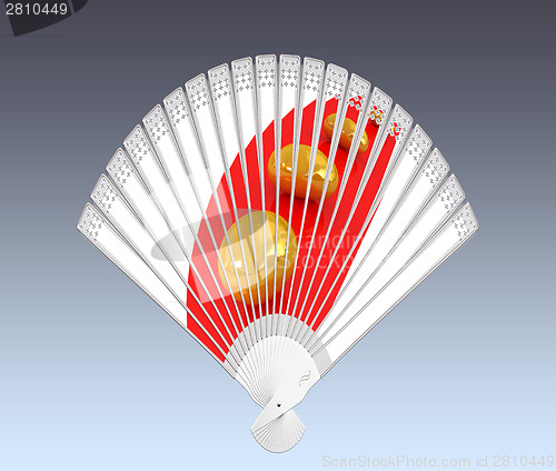 Image of Colorful hand fan