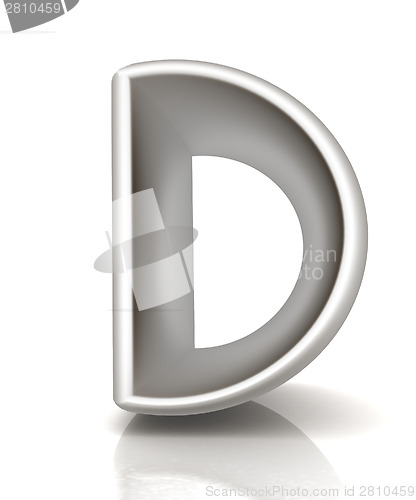 Image of 3D metall letter "D"
