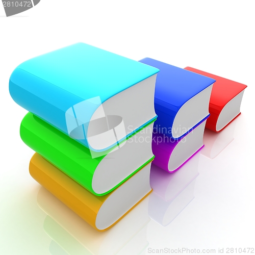 Image of Glossy Books Icon isolated on a white background