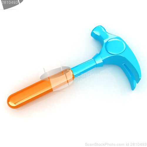 Image of Hammer on white background 