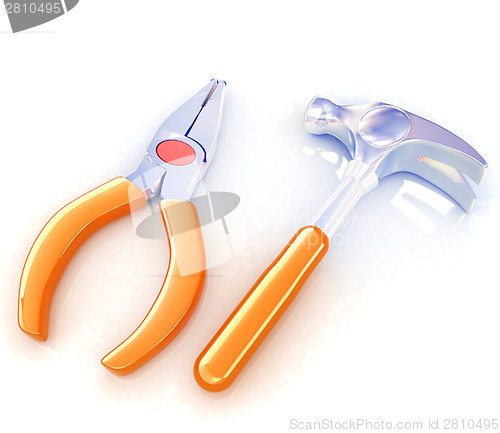 Image of pliers and hammer