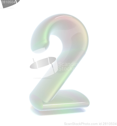 Image of Glossy 3d number "two"