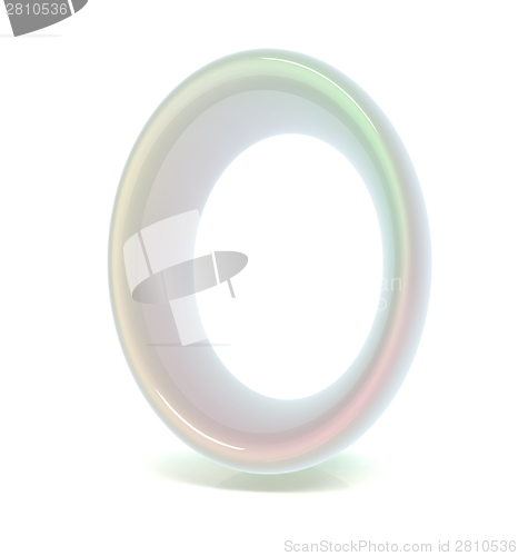 Image of Glossy alphabet. The letter "O"