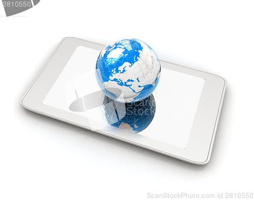 Image of Phone and earch.Global internet concept