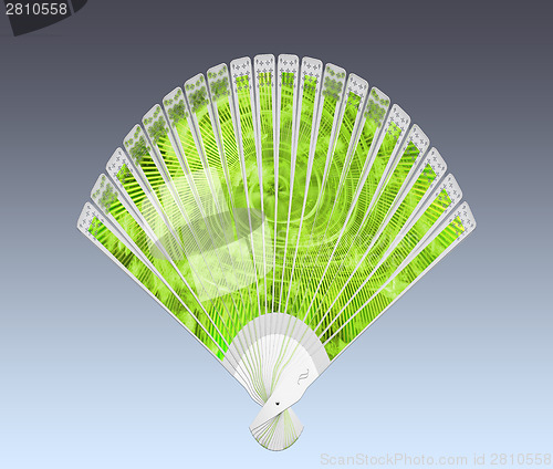 Image of Colorful hand fan 