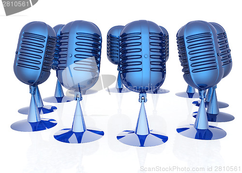 Image of 3d rendering of a microphones