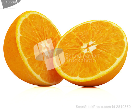 Image of Orange fruit half