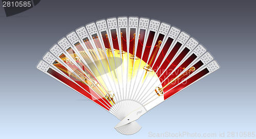 Image of Colorful hand fan