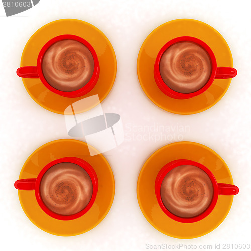 Image of Coffee cups on saucer