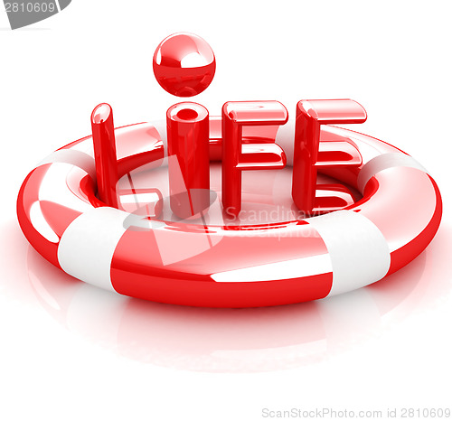 Image of Concept of life-saving.3d illustration. Global 