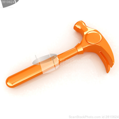 Image of Hammer on white background 