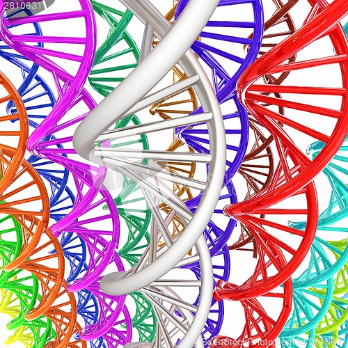 Image of DNA structure model background