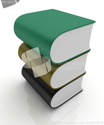 Image of Glossy Books Icon isolated on a white background