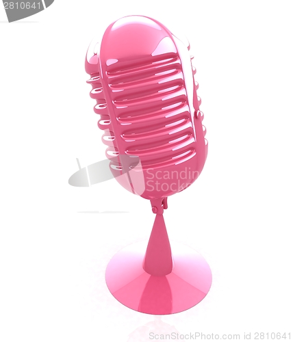 Image of 3d rendering of a microphone