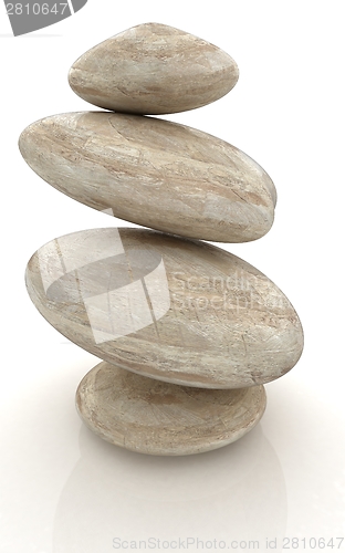 Image of Glossy spa stones. 3d icon 