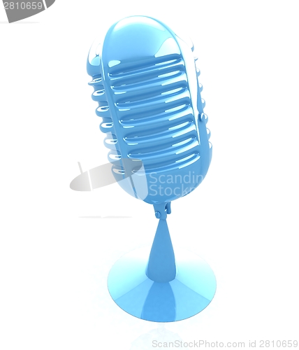 Image of 3d rendering of a microphone