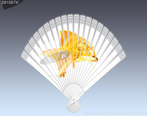 Image of Colorful hand fan