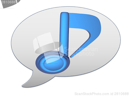 Image of messenger window icon. 3d note