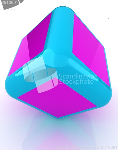 Image of Abstract colorfull block 3d