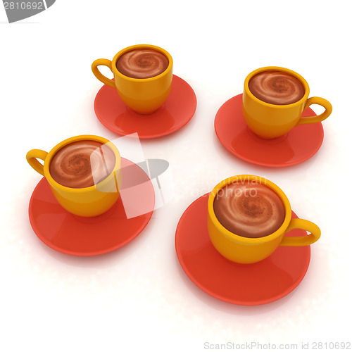 Image of Coffee cups on saucer