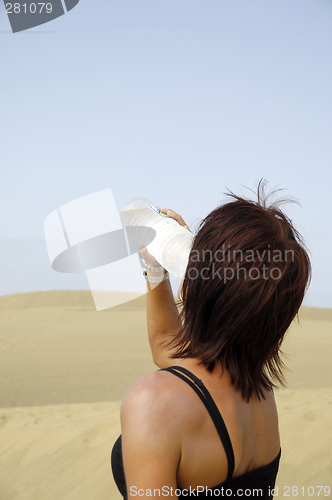 Image of Woman drinking water