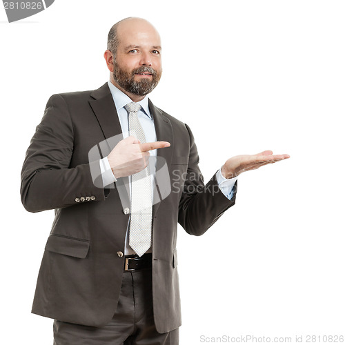 Image of business man pointing