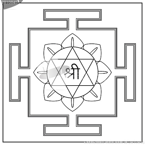 Image of Yantra Goddess Lakshmi.