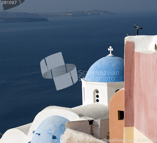 Image of greek church santorini island