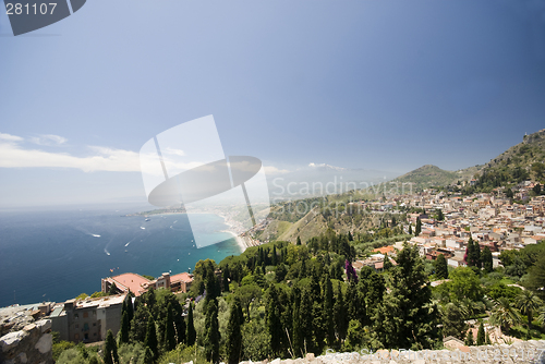 Image of landscape view taormina sicily