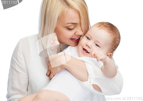 Image of happy mother with smiling baby