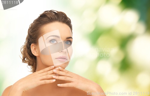Image of beautiful woman with long hair