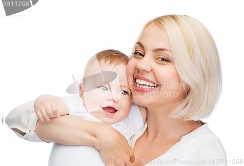 Image of happy mother with smiling baby