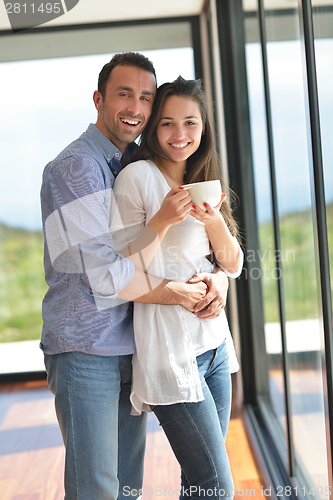 Image of young couple relax at home