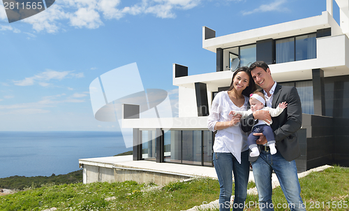 Image of happy young family at home