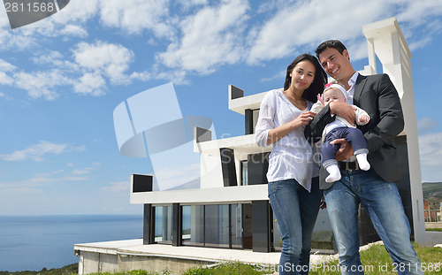 Image of happy young family at home