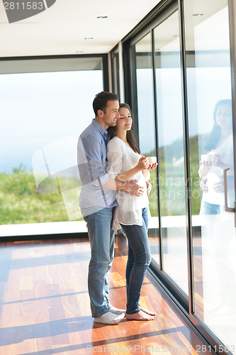Image of young couple relax at home
