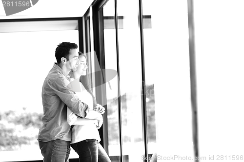 Image of young couple relax at home