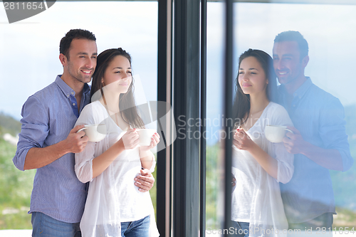 Image of young couple relax at home