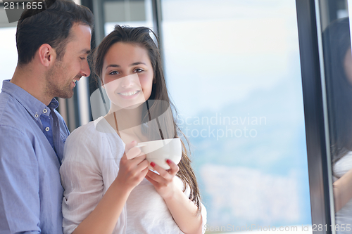 Image of young couple relax at home