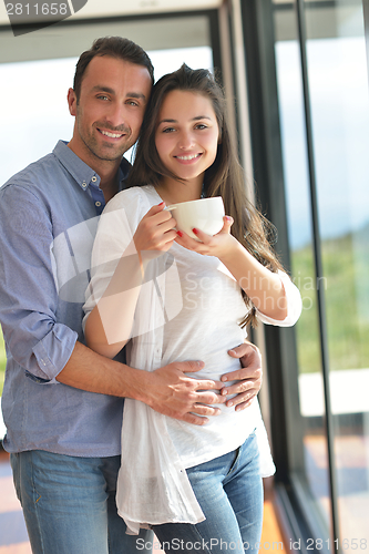 Image of young couple relax at home