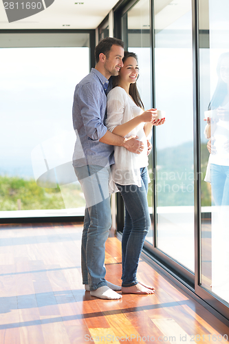 Image of young couple relax at home