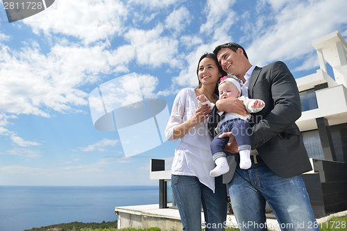 Image of happy young family at home